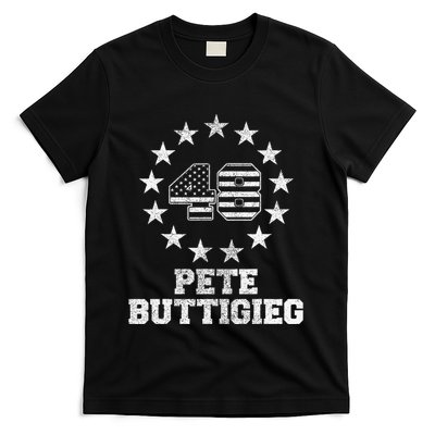 American Flag Buddigieg For President 28 Pete Buttigieg 48 T-Shirt