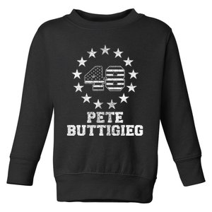 American Flag Buddigieg For President 28 Pete Buttigieg 48 Toddler Sweatshirt