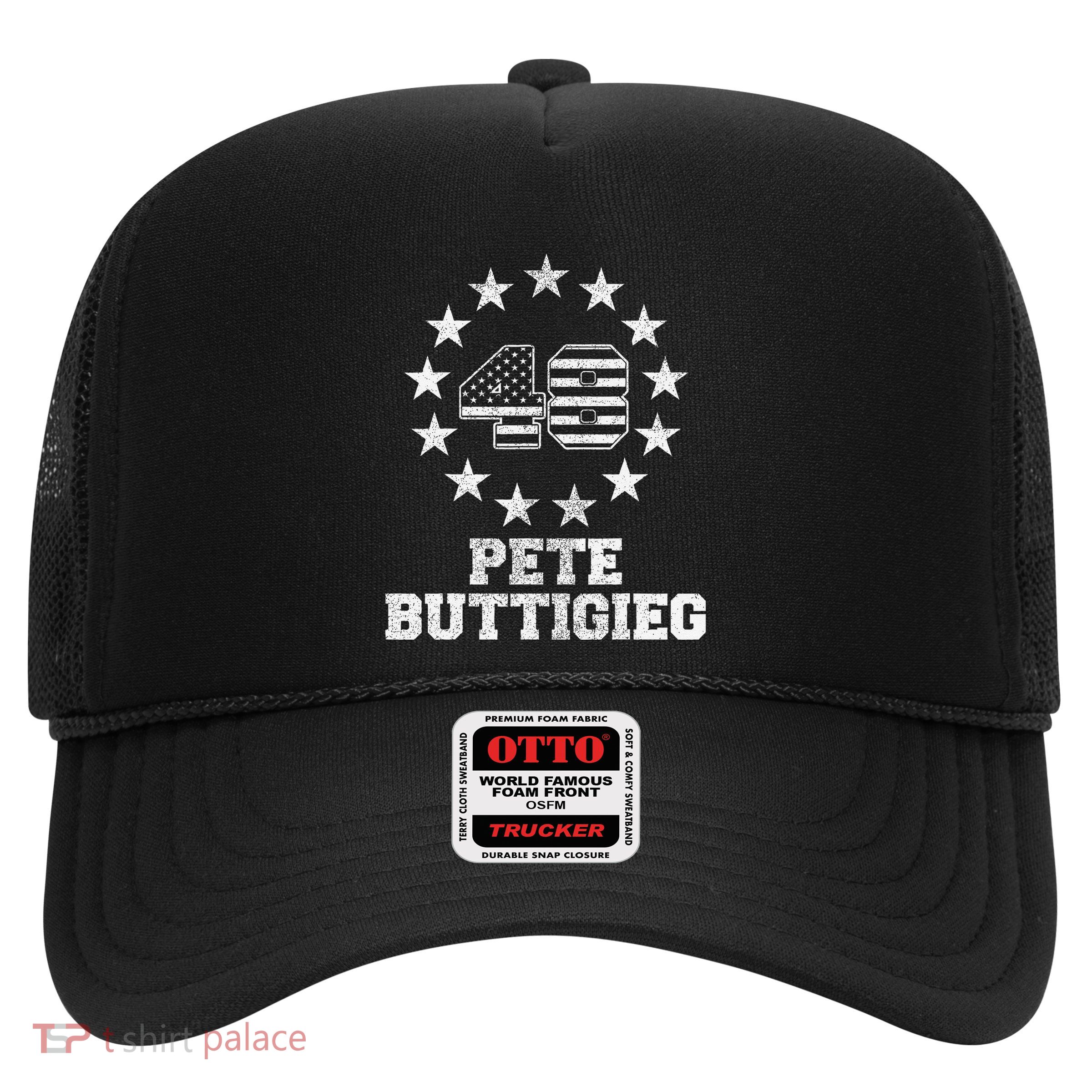 American Flag Buddigieg For President 28 Pete Buttigieg 48 Trucker Hat