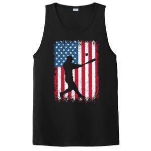 American Flag Baseball Team Gift Gift PosiCharge Competitor Tank