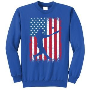 American Flag Baseball Team Gift Gift Sweatshirt