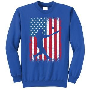 American Flag Baseball Team Gift Gift Tall Sweatshirt