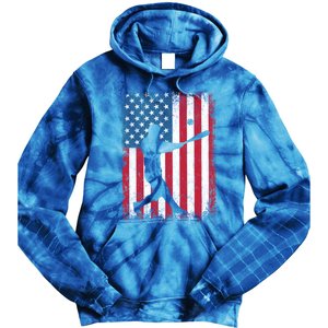 American Flag Baseball Team Gift Gift Tie Dye Hoodie