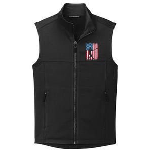 American Flag Baseball Team Gift Gift Collective Smooth Fleece Vest