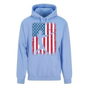 American Flag Baseball Team Gift Gift Unisex Surf Hoodie