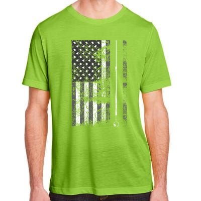 American Flag Billiard Stick Cute Table Game Funny Usa Gift Adult ChromaSoft Performance T-Shirt