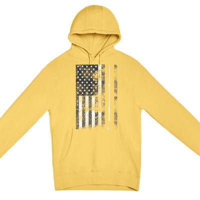 American Flag Billiard Stick Cute Table Game Funny Usa Gift Premium Pullover Hoodie