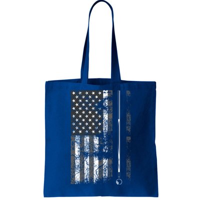 American Flag Billiard Stick Cute Table Game Funny Usa Gift Tote Bag