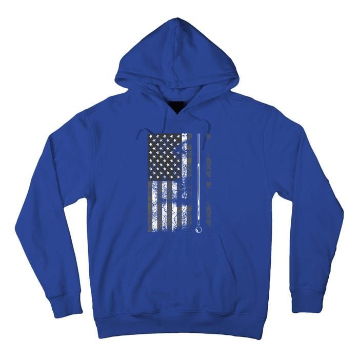 American Flag Billiard Stick Cute Table Game Funny Usa Gift Tall Hoodie