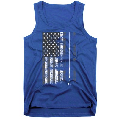 American Flag Billiard Stick Cute Table Game Funny Usa Gift Tank Top