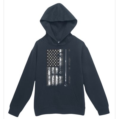 American Flag Billiard Stick Cute Table Game Funny Usa Gift Urban Pullover Hoodie