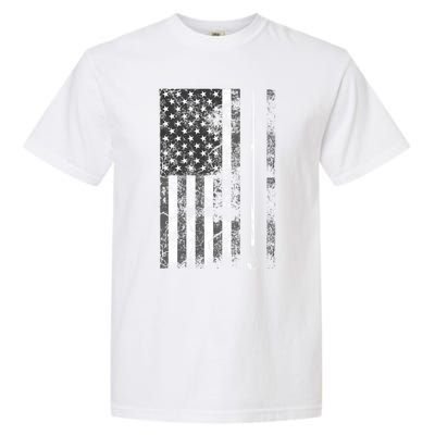 American Flag Billiard Stick Cute Table Game Funny Usa Gift Garment-Dyed Heavyweight T-Shirt