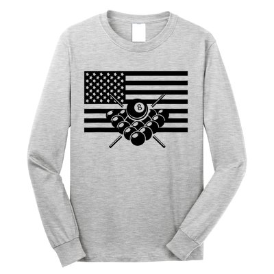 American Flag Billiards Billiards Long Sleeve Shirt