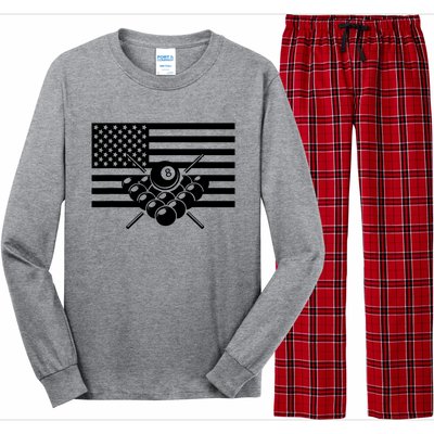 American Flag Billiards Billiards Long Sleeve Pajama Set