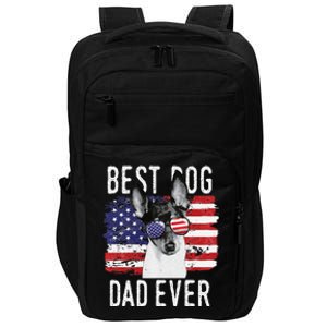 American Flag Best Dog Dad Ever Toy Fox Terriers Usa Impact Tech Backpack