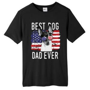 American Flag Best Dog Dad Ever Toy Fox Terriers Usa Tall Fusion ChromaSoft Performance T-Shirt