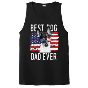 American Flag Best Dog Dad Ever Toy Fox Terriers Usa PosiCharge Competitor Tank