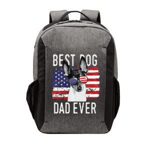 American Flag Best Dog Dad Ever Toy Fox Terriers Usa Vector Backpack