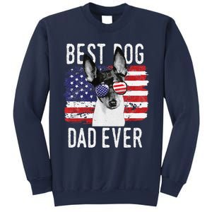 American Flag Best Dog Dad Ever Toy Fox Terriers Usa Sweatshirt