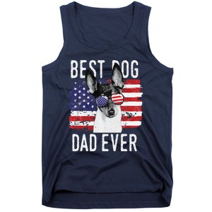 American Flag Best Dog Dad Ever Toy Fox Terriers Usa Tank Top