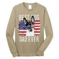 American Flag Best Dog Dad Ever Toy Fox Terriers Usa Long Sleeve Shirt