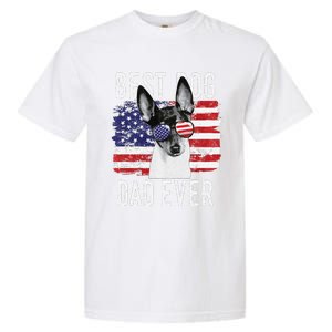 American Flag Best Dog Dad Ever Toy Fox Terriers Usa Garment-Dyed Heavyweight T-Shirt