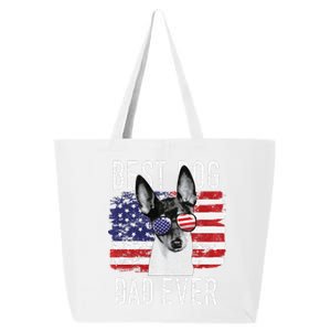 American Flag Best Dog Dad Ever Toy Fox Terriers Usa 25L Jumbo Tote