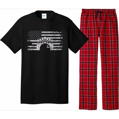 American Flag Bowling Bowling Gift Pajama Set