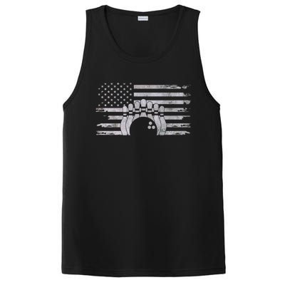 American Flag Bowling Bowling Gift PosiCharge Competitor Tank