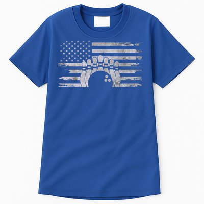 American Flag Bowling Bowling Gift Tall T-Shirt