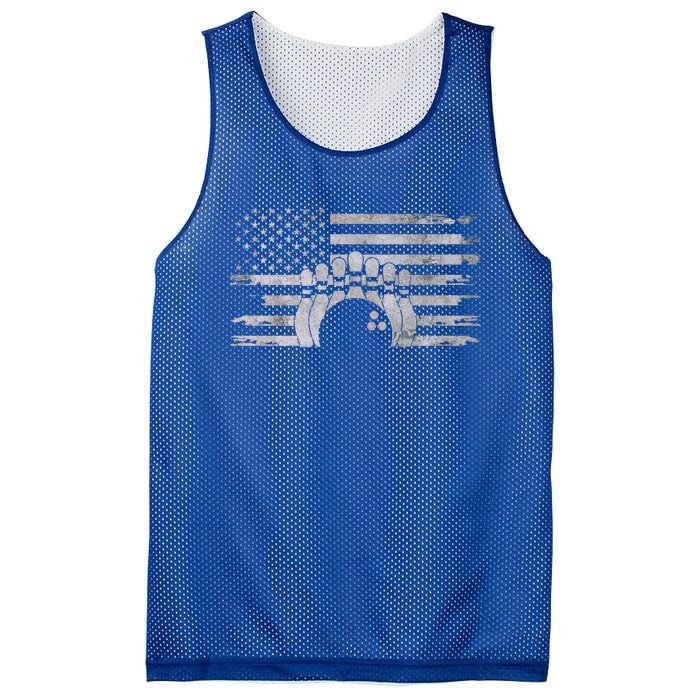 American Flag Bowling Bowling Gift Mesh Reversible Basketball Jersey Tank