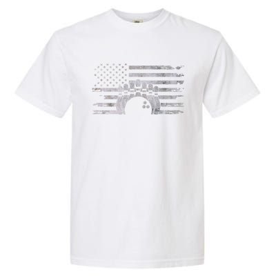 American Flag Bowling Bowling Gift Garment-Dyed Heavyweight T-Shirt