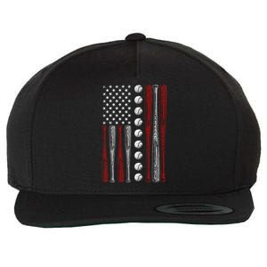 American Flag Baseball Red White Blue 4th Of July Wool Snapback Cap