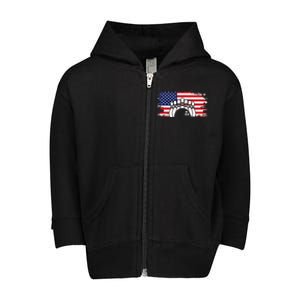 American Flag Bowling Apparel Bowling Toddler Zip Fleece Hoodie