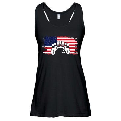 American Flag Bowling Apparel Bowling Ladies Essential Flowy Tank