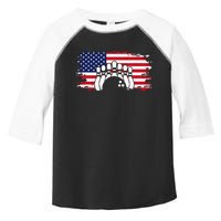 American Flag Bowling Apparel Bowling Toddler Fine Jersey T-Shirt