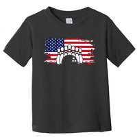 American Flag Bowling Apparel Bowling Toddler T-Shirt