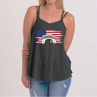 American Flag Bowling Apparel Bowling Women's Strappy Tank