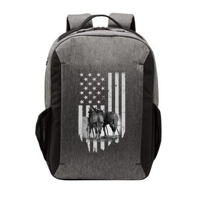 American Flag Belgian Draft Horses Gift For Farmer Gift Vector Backpack
