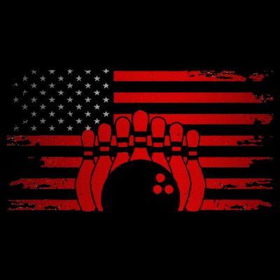 American Flag Bowling Apparel Bowling T-Shirt