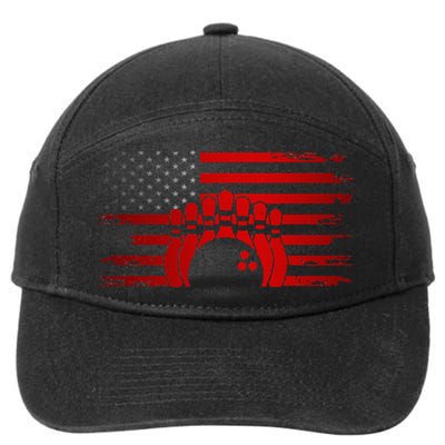 American Flag Bowling Apparel Bowling 7-Panel Snapback Hat