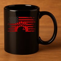 American Flag Bowling Apparel Bowling 11oz C Handle Ceramic Mug