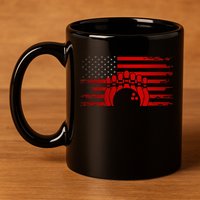 American Flag Bowling Apparel Bowling 11oz C Handle Ceramic Mug