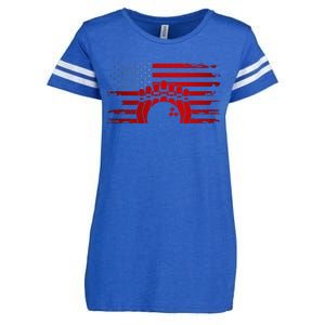 American Flag Bowling Apparel Bowling Enza Ladies Jersey Football T-Shirt