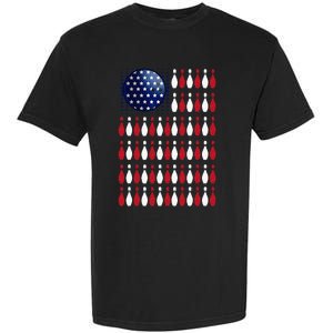 American Flag Bowling Bowler Gifts For Bowling Team Garment-Dyed Heavyweight T-Shirt