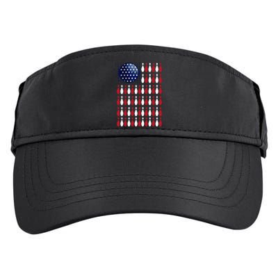 American Flag Bowling Bowler Gifts For Bowling Team Adult Drive Performance Visor