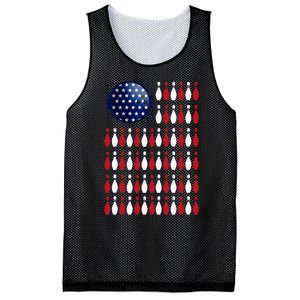 American Flag Bowling Bowler Gifts For Bowling Team Mesh Reversible Basketball Jersey Tank