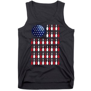 American Flag Bowling Bowler Gifts For Bowling Team Tank Top