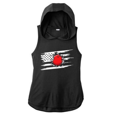 American Flag Bowling Apparel Bowling Ladies PosiCharge Tri-Blend Wicking Draft Hoodie Tank