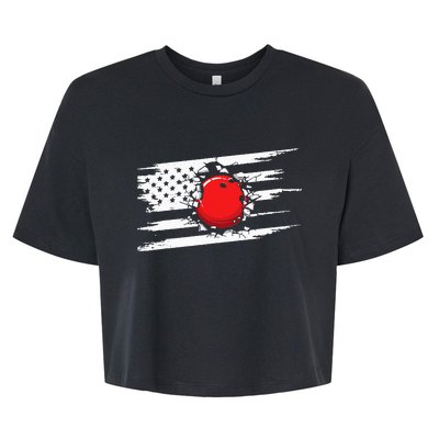 American Flag Bowling Apparel Bowling Bella+Canvas Jersey Crop Tee